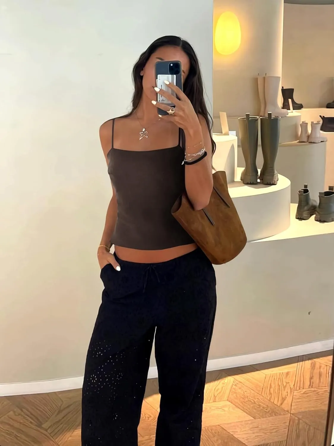 Camisole Tops for Women Sleeveless Adjustable Spaghetti Strap Tank Tops Y2K Basic Shirts