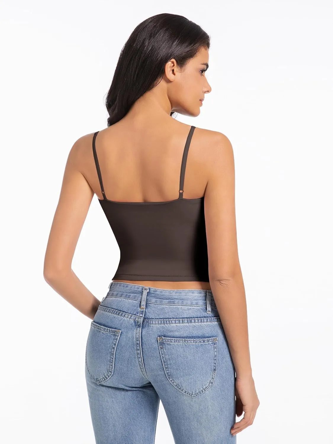 Camisole Tops for Women Sleeveless Adjustable Spaghetti Strap Tank Tops Y2K Basic Shirts