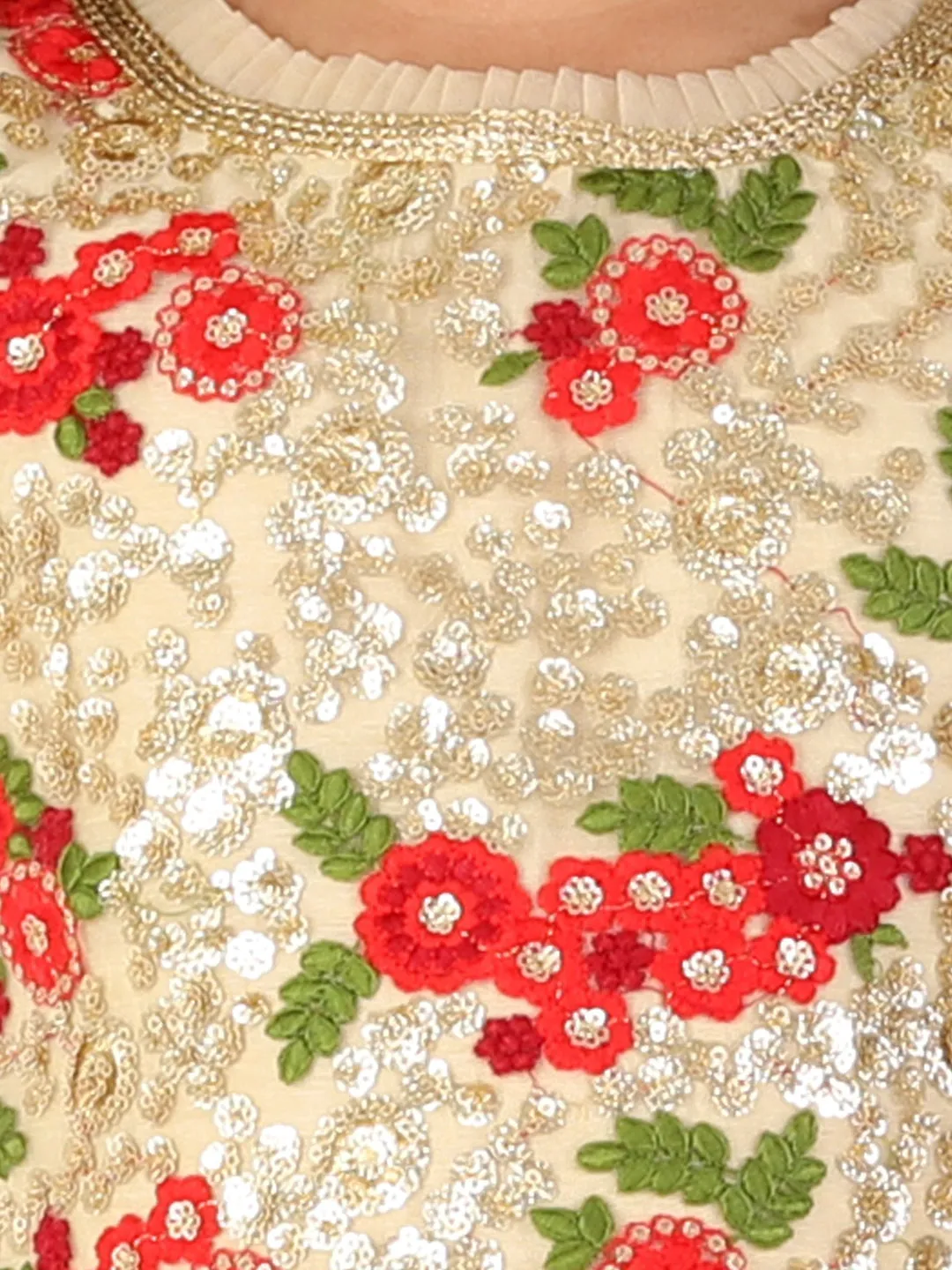 Girl's Embroidered top with lehenga - KID1 Girls