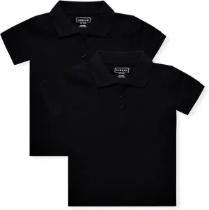 INGEAR Girls Short Sleeve Polo Shirt 2PK - School Uniform & Casual Wear