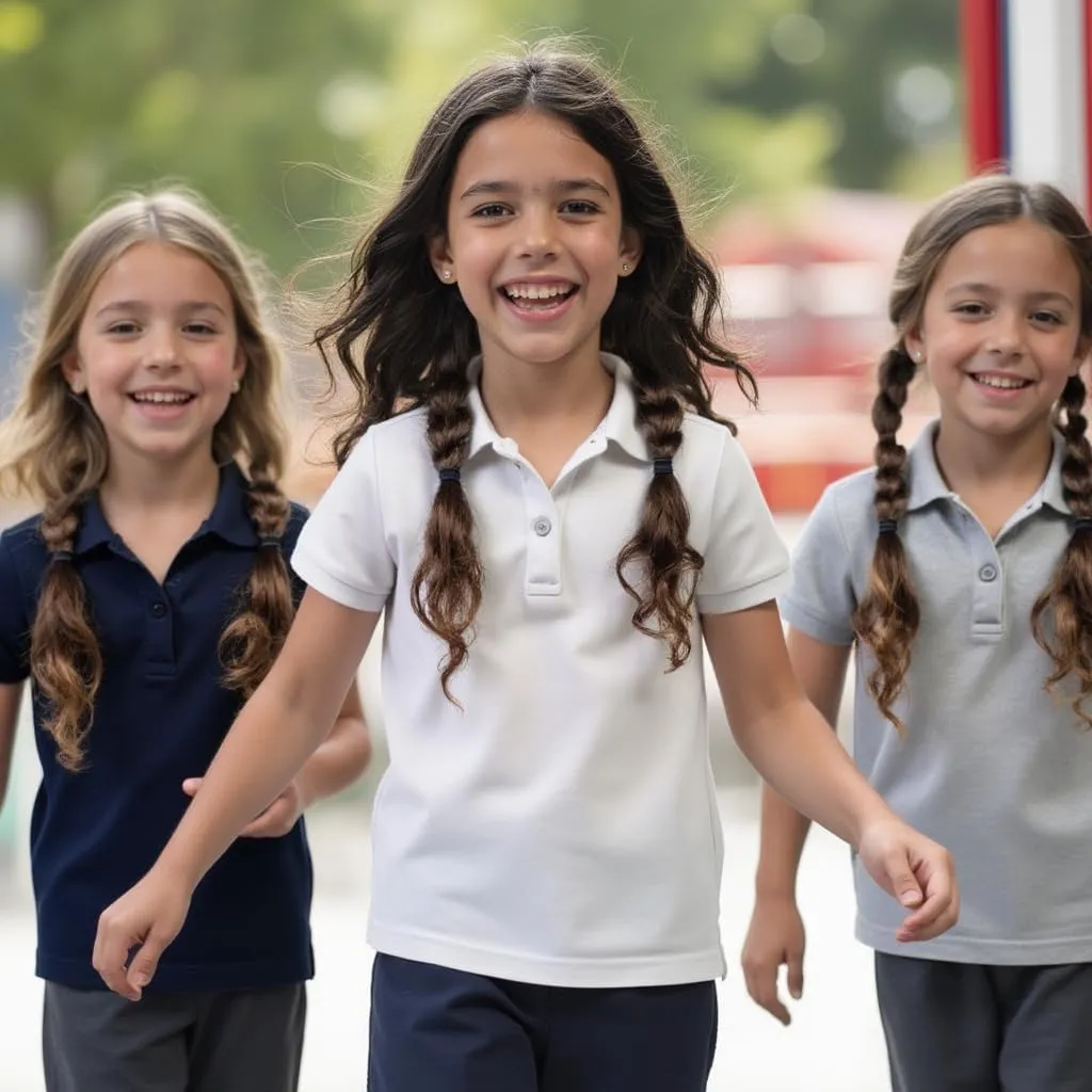 INGEAR Girls Short Sleeve Polo Shirt 2PK - School Uniform & Casual Wear
