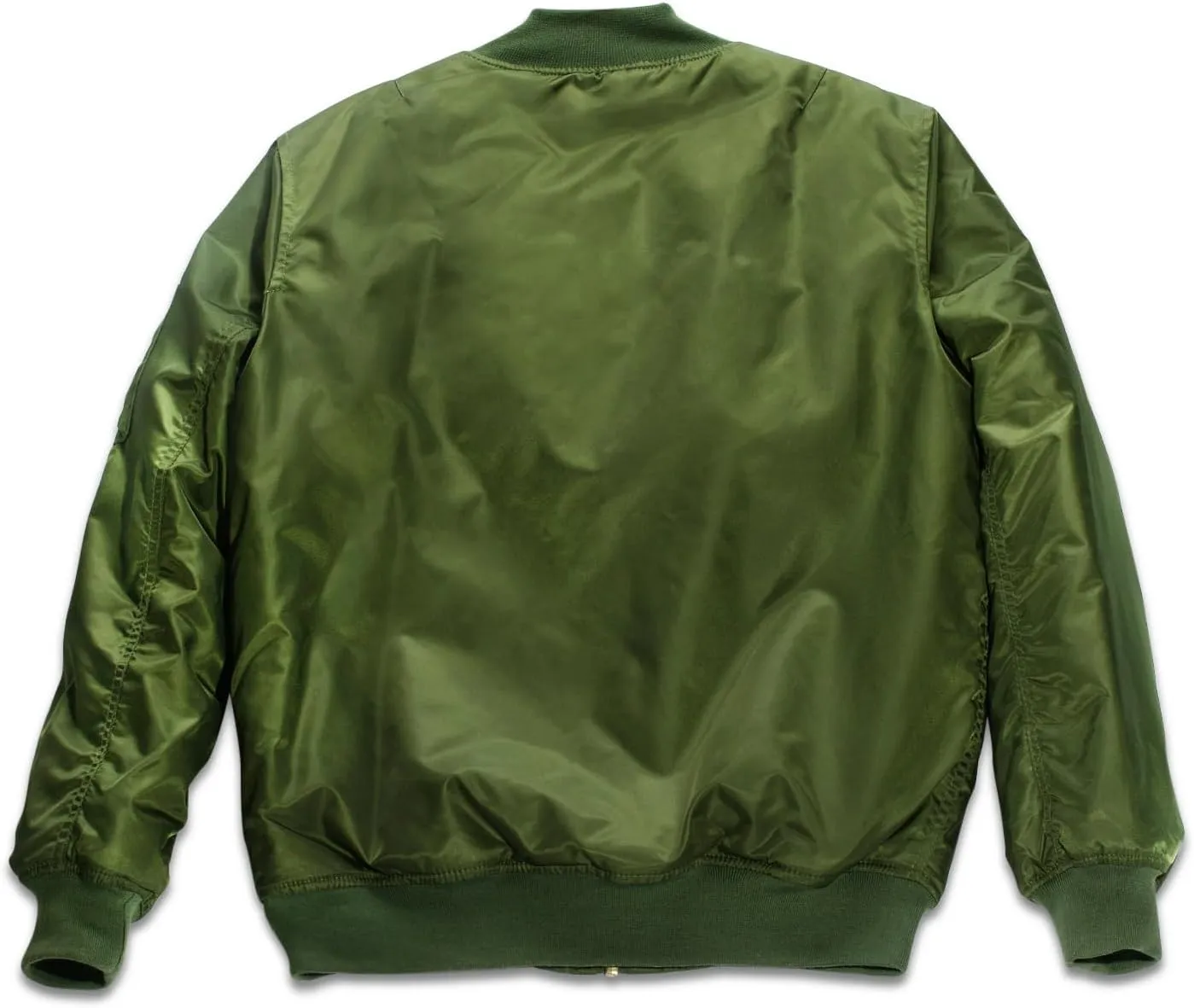 Medium-Weight MA-1 Flight Bomber Jacket in Green With Six Patches