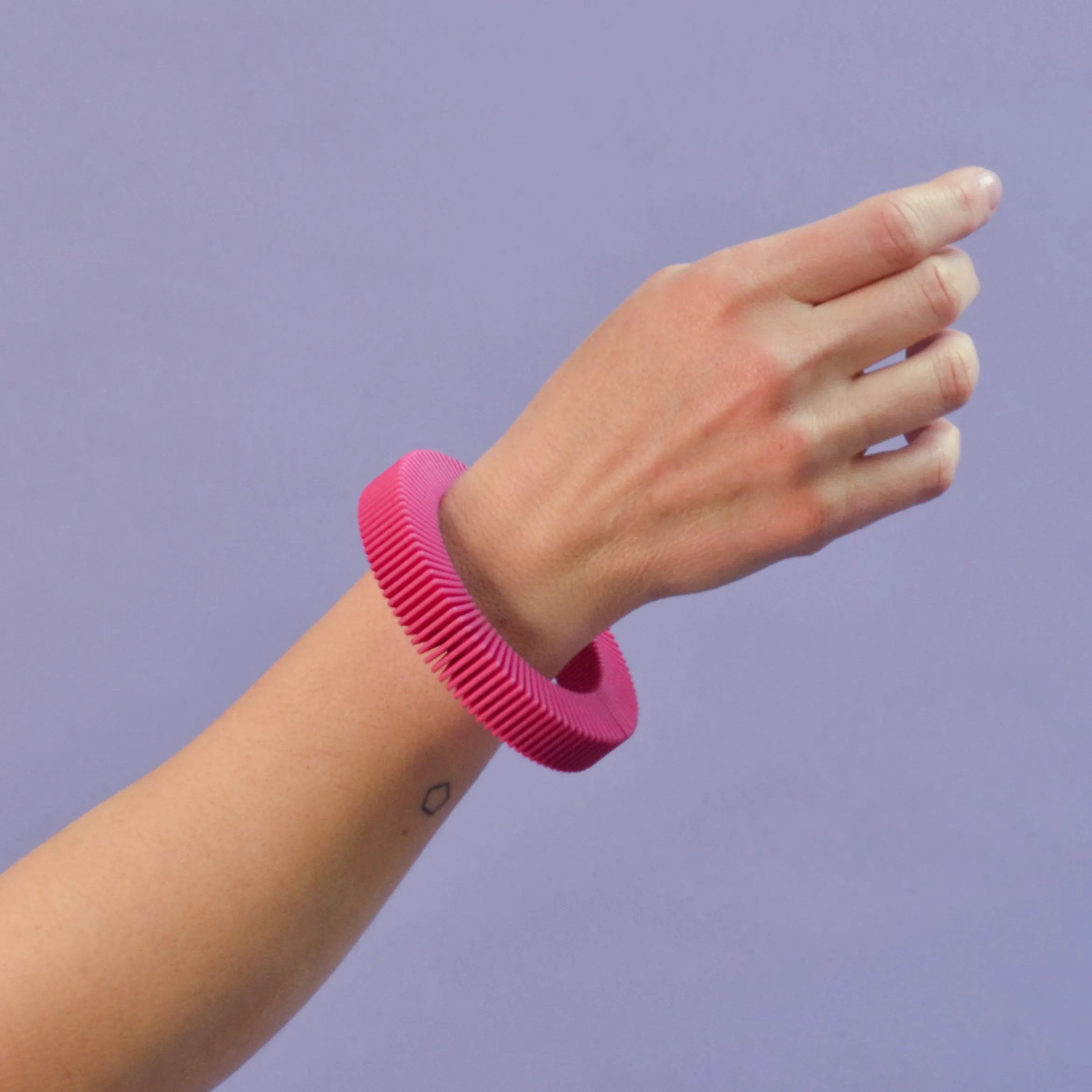 Optical - Square Profile Geometric Cuff Bracelet
