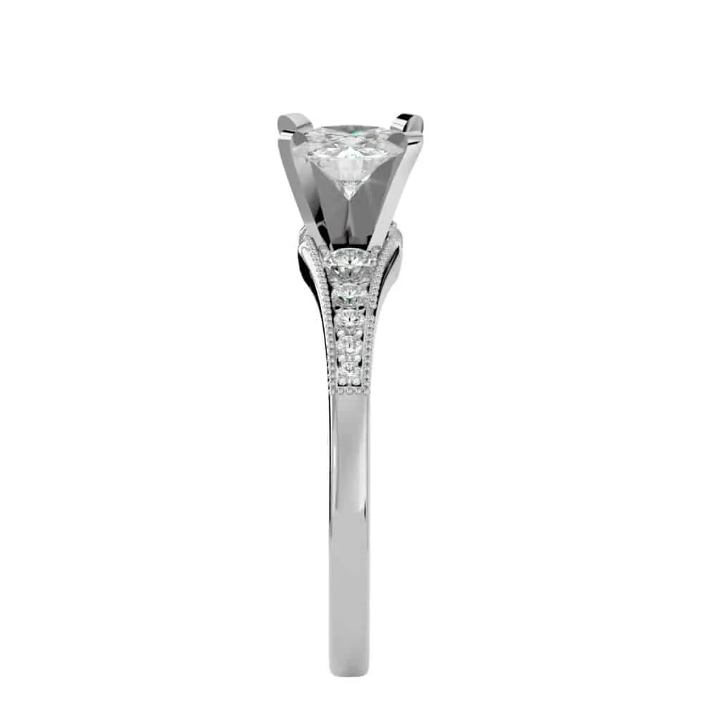 Vintage Engagement Ring Solitaire Diamond Setting