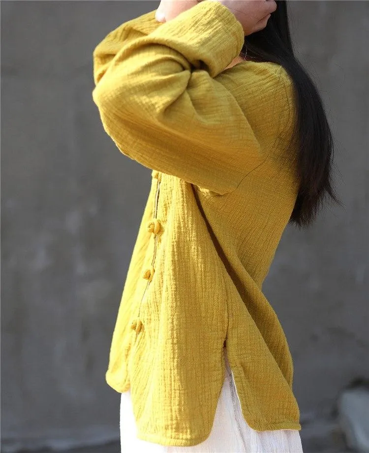 Zen V-Neck Linen Shirts  | Zen